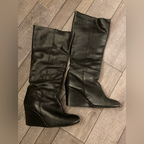 Steve Madden Leather Wedge Boots - Picture 2 of 7